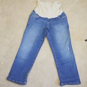 INDIGO BLUE: MATERNITY SIZE LARGE BLUE JEANS